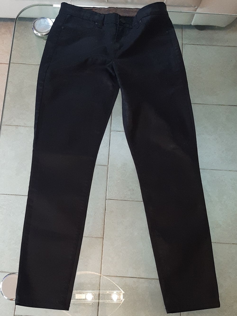 Calvin Klein Jeans🖤NWOT Coated Legging Jeans Waist 28 Size 8 Black - Picture 8 of 10